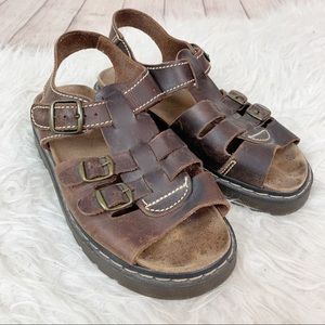 VINTAGE NCLUB Y2K Leather Strap Chunky Sandal 90’s